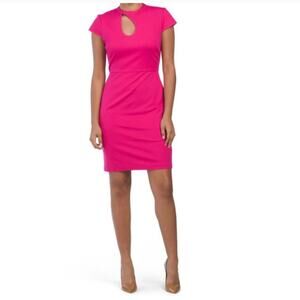 NEW Rachel Parcell Bright Pink Yarrow Cut Out Dress Size 16